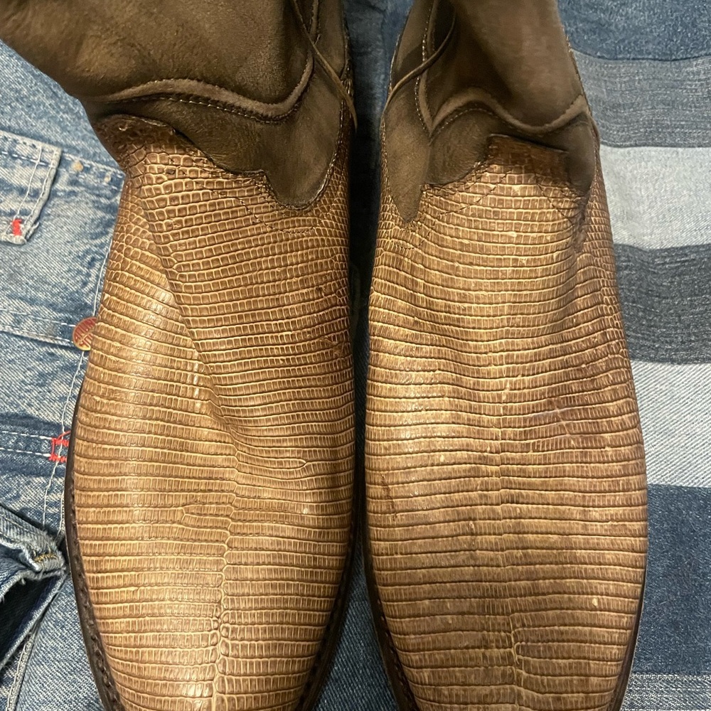 Tecovas lizard western boots. Size 9D. Never worn, brand new.